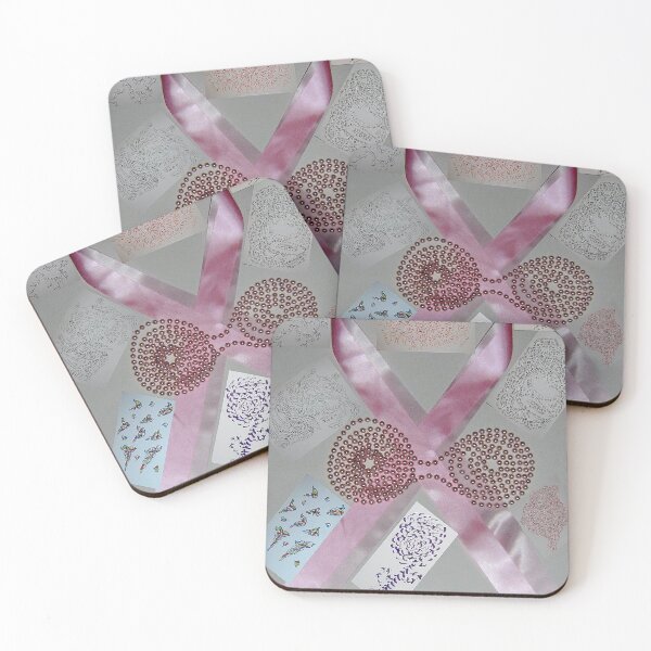 Item preview, Cintas y perlas rosas y el arte del tratamiento del cáncer de mama KazM designed and sold by KazM.
