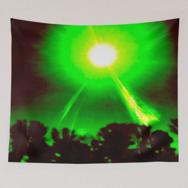 Item preview, Backyard View The Midday Overhead Peak of The Sun at Highest Point Dark Background Colorful Hue Radiation designed and sold by NadeenInspires.