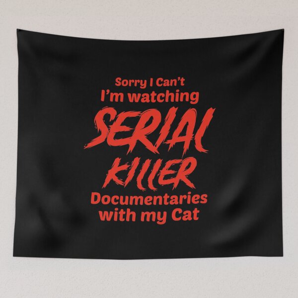 Item preview, Serial Killer Murder TV Shows True Crime Cat Funny designed and sold by CuteDesigns1.