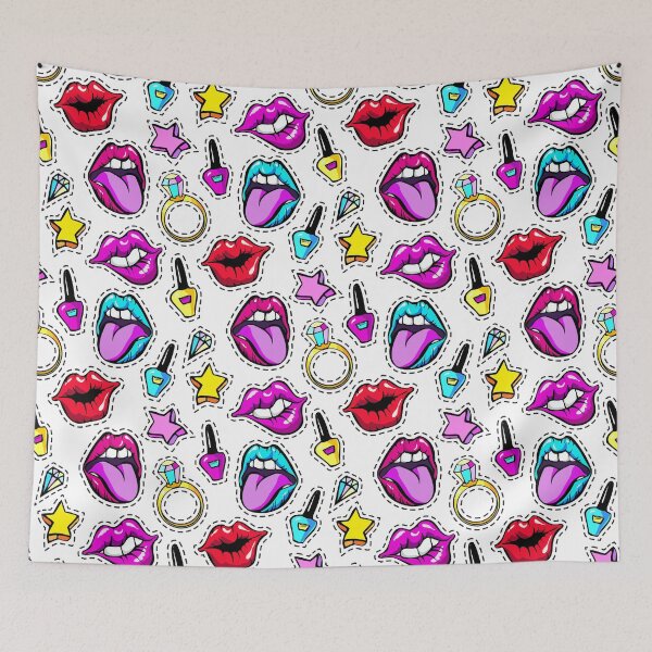 Item preview, 80s / 90s Colorful Pattern - Pink, red, yellow and turquoise designed and sold by depresident.