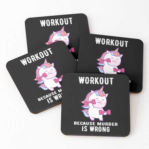 Item preview, Workout Gym Fitness Unicorn Murder Funny Gift designed and sold by CuteDesigns1.