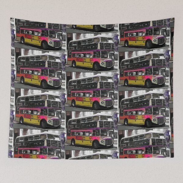 Item preview, Routemaster Bus: Neon Watercolour Style  designed and sold by mittie101.