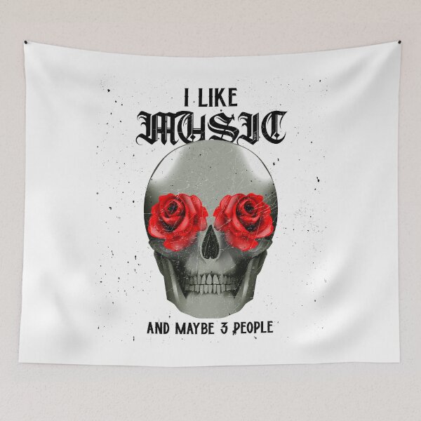 Item preview, I Like Music And Maybe 3 People Music Lovers Mixed Tape Cassette Tapes designed and sold by KLINESTORE.