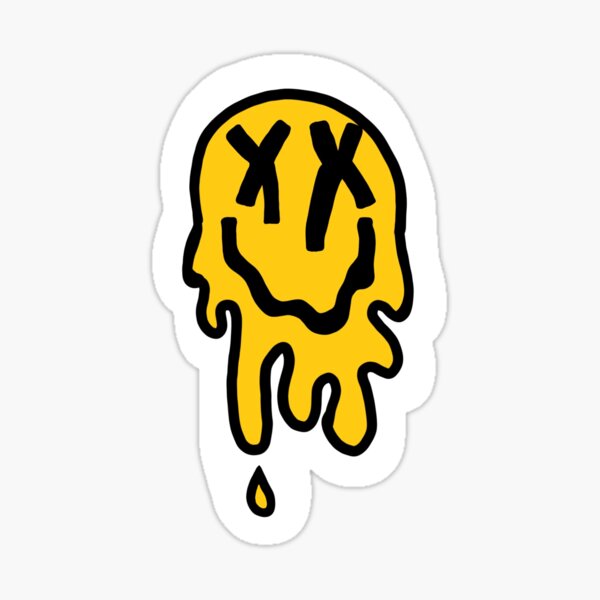 Smiley with X Eyes Sticker