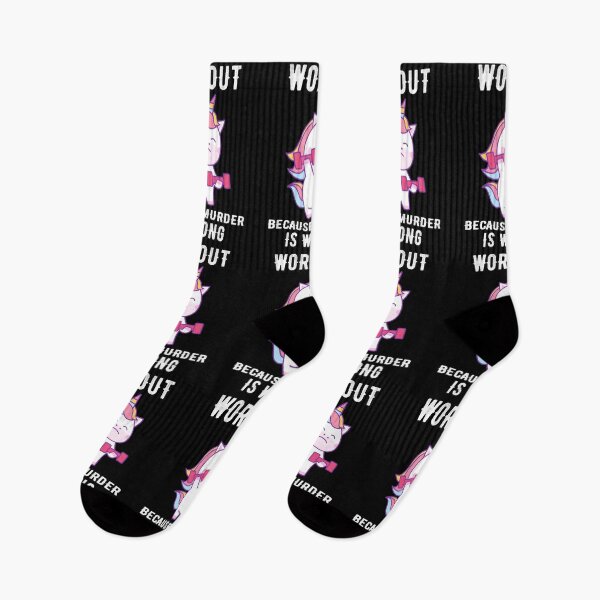 Item preview, Workout Gym Fitness Unicorn Murder Funny Gift designed and sold by CuteDesigns1.