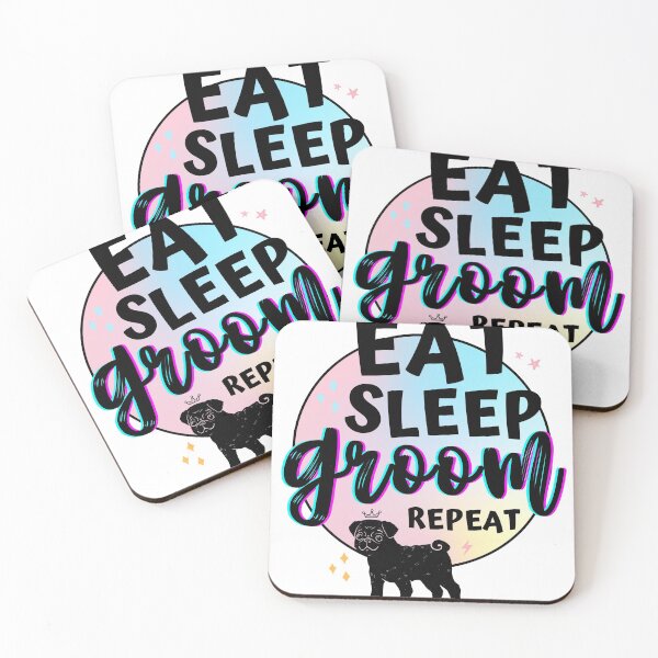 Item preview, Dog Grooming eat sleep groom repeat designed and sold by ReichBourne.