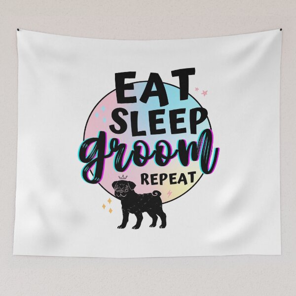 Item preview, Dog Grooming eat sleep groom repeat designed and sold by ReichBourne.