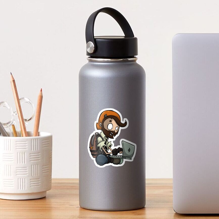 Crypto with his Laptop Sticker