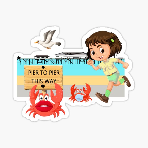 Pier to Pier Sticker