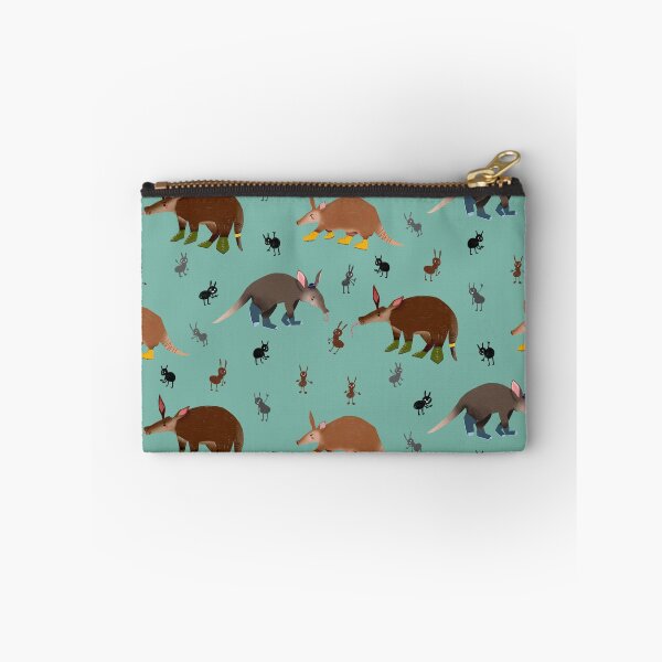 Item preview, Aardvarks - Cute Brown and Blue Animal Illustration Pattern  designed and sold by TheRainbowRoom.