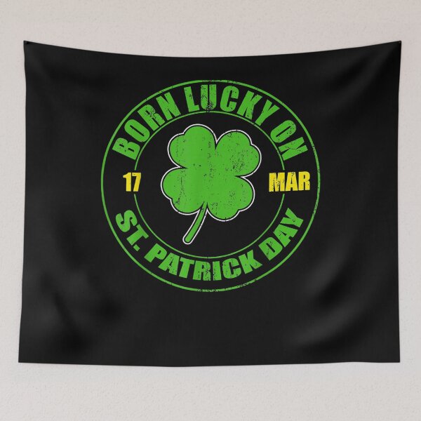 Item preview, Born Lucky On 17 March St Patrick's Day Shamrock Birthday  designed and sold by melisenda.