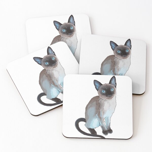 Item preview, siamese cat illustration designed and sold by TheCoolEgg.
