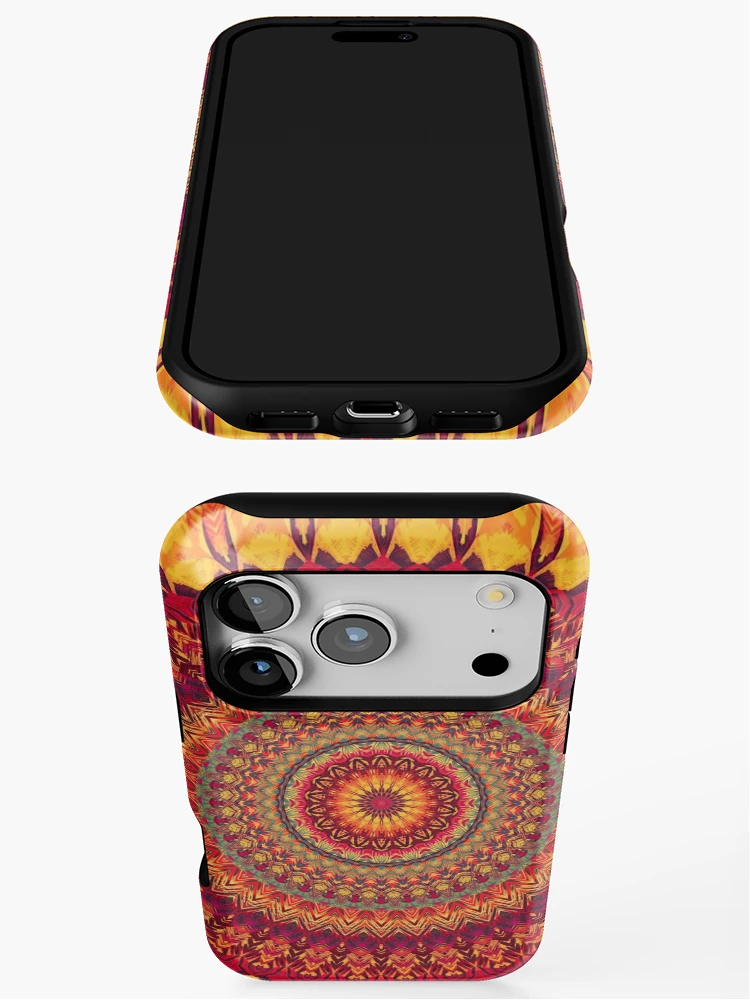 Aperçu 3 sur 4. Coque iPhone avec l'œuvre Mandala 030 créée et vendue par Mandala Of Life.