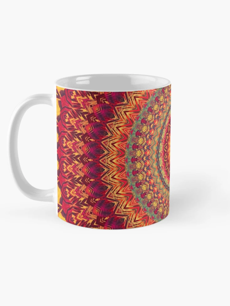 Aperçu 5 sur 6. Mug à café avec l'œuvre Mandala 030 créée et vendue par Mandala Of Life.