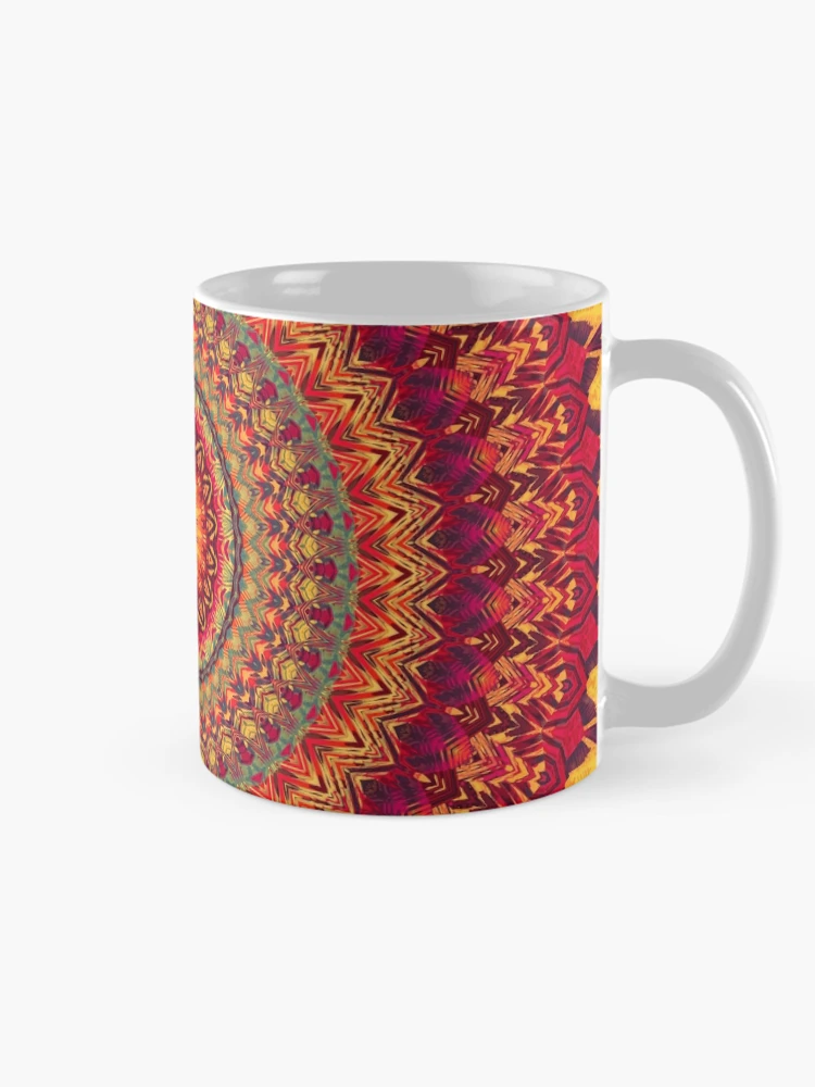 Aperçu 3 sur 6. Mug à café avec l'œuvre Mandala 030 créée et vendue par Mandala Of Life.