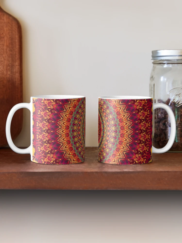 Aperçu 2 sur 6. Mug à café avec l'œuvre Mandala 030 créée et vendue par Mandala Of Life.
