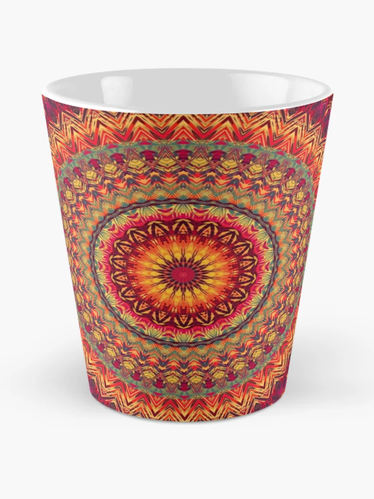 Aperçu 2 sur 4. Mug à café avec l'œuvre Mandala 030 créée et vendue par Mandala Of Life.