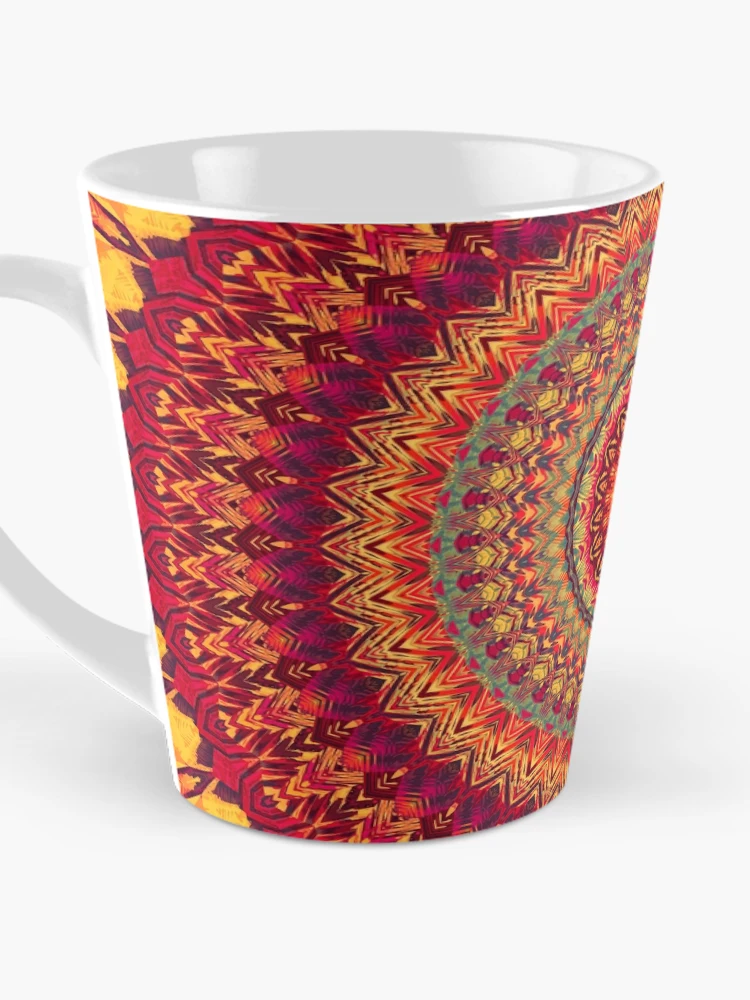 Aperçu 3 sur 4. Mug à café avec l'œuvre Mandala 030 créée et vendue par Mandala Of Life.