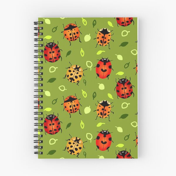 Item preview, Ladybugs - Cute Red, Orange, and Green Bug Illustration Pattern  designed and sold by TheRainbowRoom.