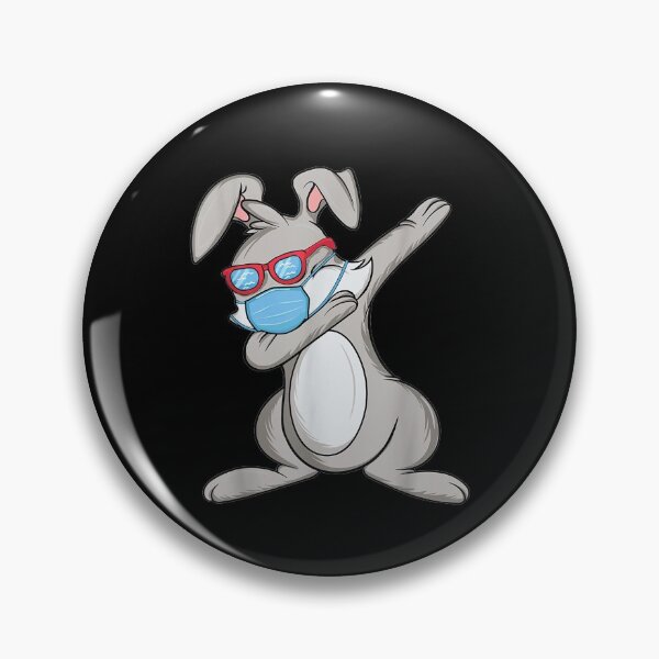 Item preview, Dabbing Easter Bunny Wearing Face Mask  designed and sold by melisenda.