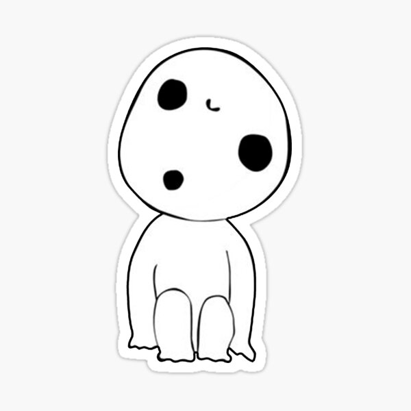 Kodama Little Spirit Princesa Mononoke Pegatina