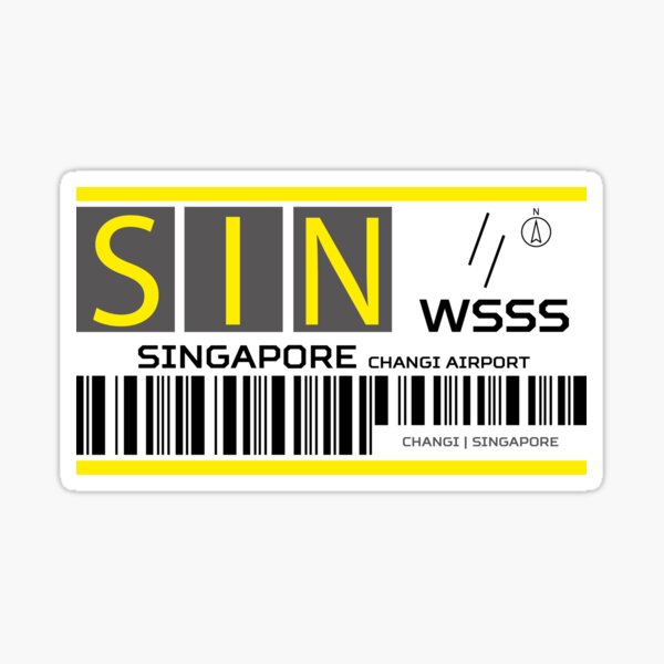 Destination Singapore Airport Sticker