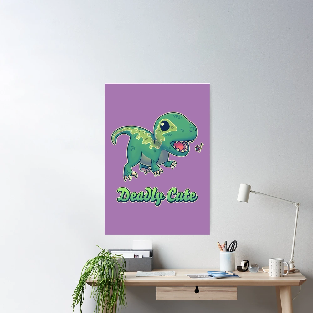 Deadly Cute Raptor // Kawaii Dinosaur, Paleontology, Animals