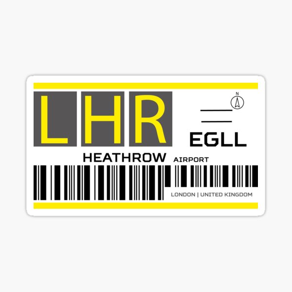 Destination London Heathrow Airport Sticker