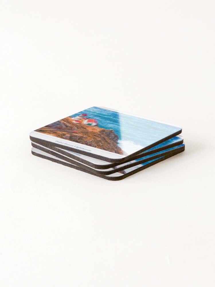 Thumbnail 4 of 5, Coasters (Set of 4), Point Reyes Lighthouse designed and sold by Studio17a2021.