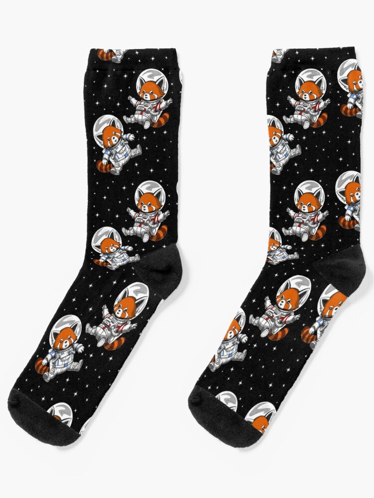 Red Panda Bear Astronauts Socks for Sale by Nikolay Todorov