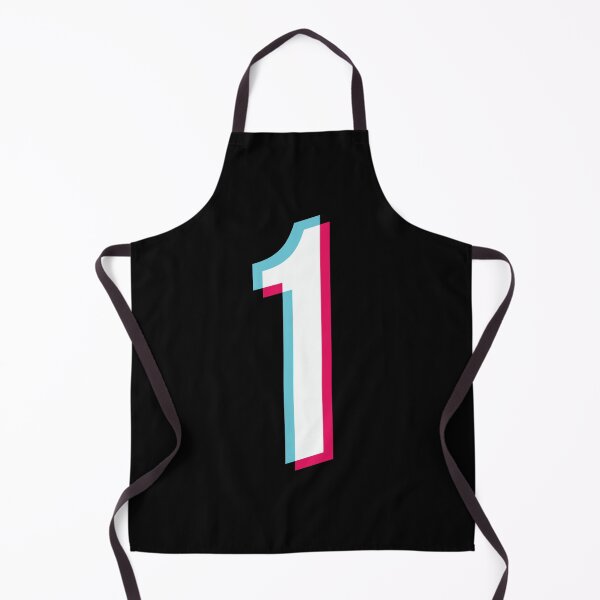 Item preview, Number 1 Tik Tok Style Glitch Effect Blue White Red designed and sold by hendeJens.