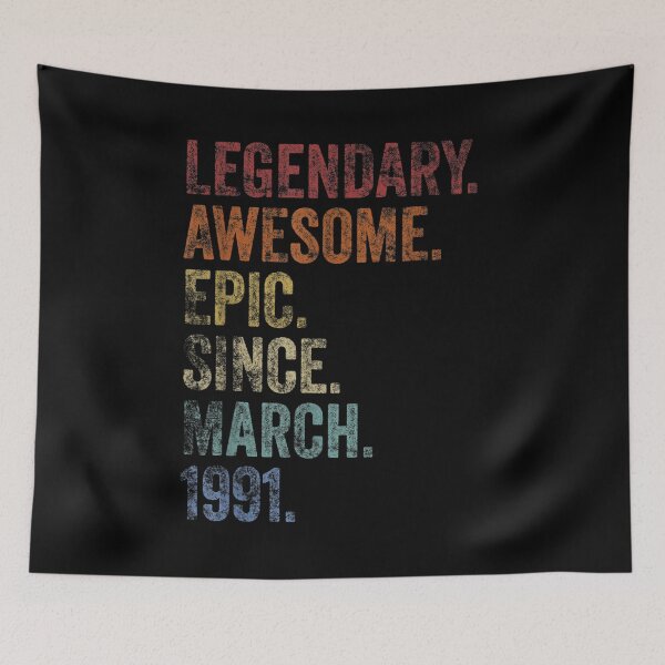 Item preview, 30th Birthday Gift For Men Women March 1991 30 Year Old  designed and sold by melisenda.