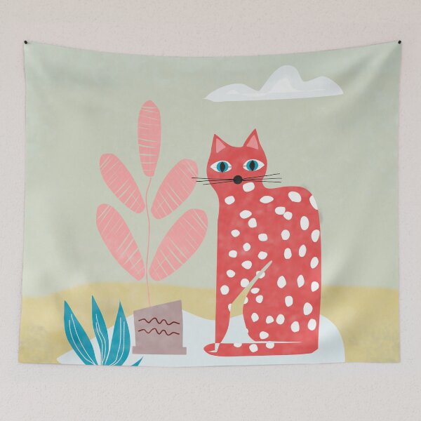 Item preview, Red Dotted Cat designed and sold by mirimo.