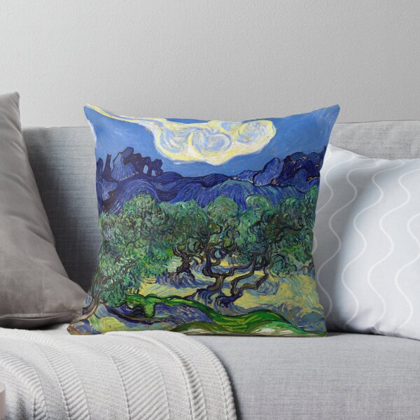 Vincent van Gogh The Olive Trees Throw Pillow