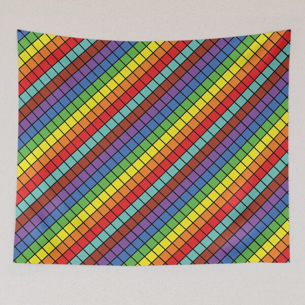 Item preview, Rainbow Colors Checked Pattern designed and sold by virillanissa.