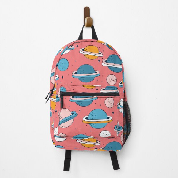 Item preview, Space Aesthetic Planet and Stars Coral Background designed and sold by DesignLabMedia.