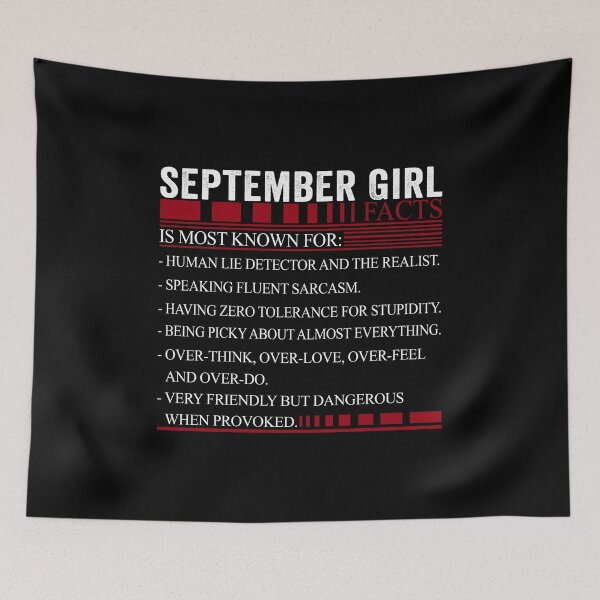 Item preview, September Birthday Girl Facts designed and sold by honeyandcotton.