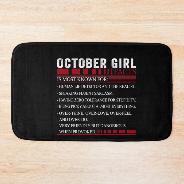 Item preview, October Birthday Girl Facts designed and sold by honeyandcotton.