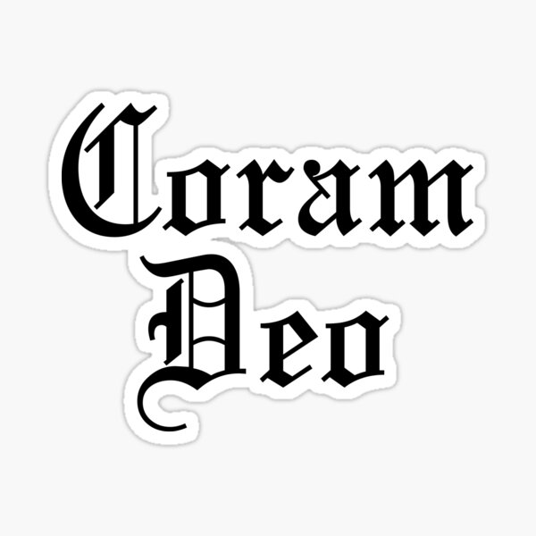 Vista previa del artículo con la obra «Coram Deo | Ante el rostro de dios», diseñado y vendido por Logosdesignshop.