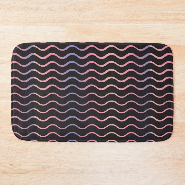Item preview, Geometric Black Blue And Pink Wave Pattern - Geometric Colorful Psychedelic Ripple Pattern designed and sold by mewsis.