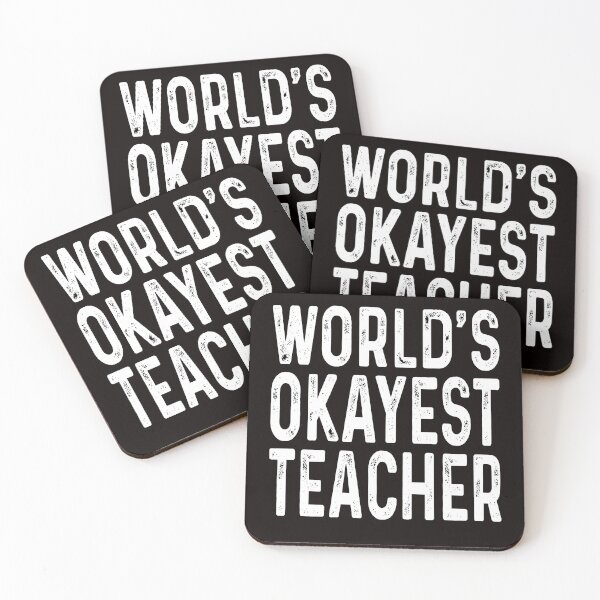 Item preview, World's Okayest Teacher funny teacher gift  designed and sold by Majesticoo.