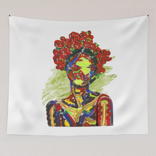 Item preview, Woman with crown of roses painting art designed and sold by AznavourByKarin.