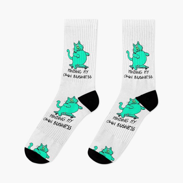 Item preview, Minding My Own Business Skater Cat designed and sold by PseudoEnergy.