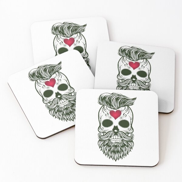 Item preview, A Bearded Gentleman Skull designed and sold by cheeseonbread.