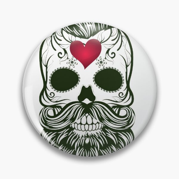 Item preview, A Bearded Gentleman Skull designed and sold by cheeseonbread.