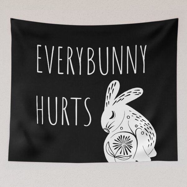 Item preview, Everybunny hurts-funny easter 2021 design designed and sold by MargheritaLidia.