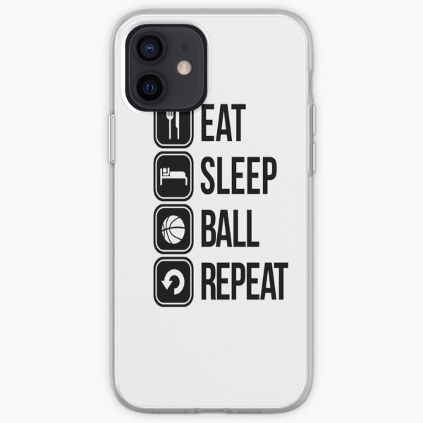 EAT, SLEEP, BALL and REPEAT iPhone Soft Case
