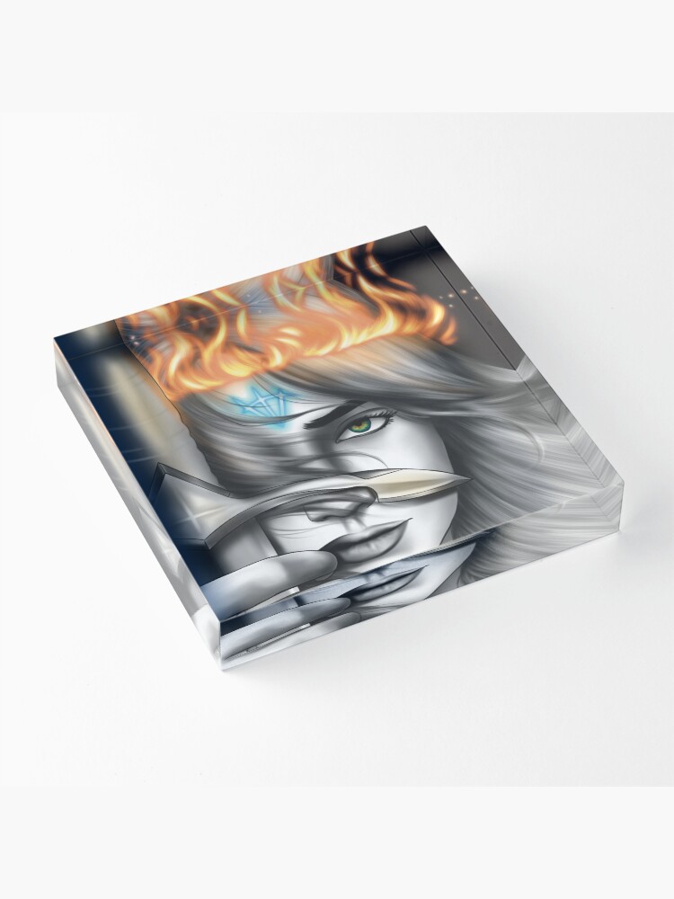 Alternate view of Aelin Throne of Glass Sarah j. Mass Acrylic Block