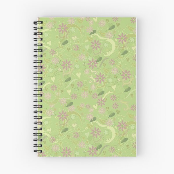 Item preview, Green dynamic print with flowers designed and sold by Emi Yañez.