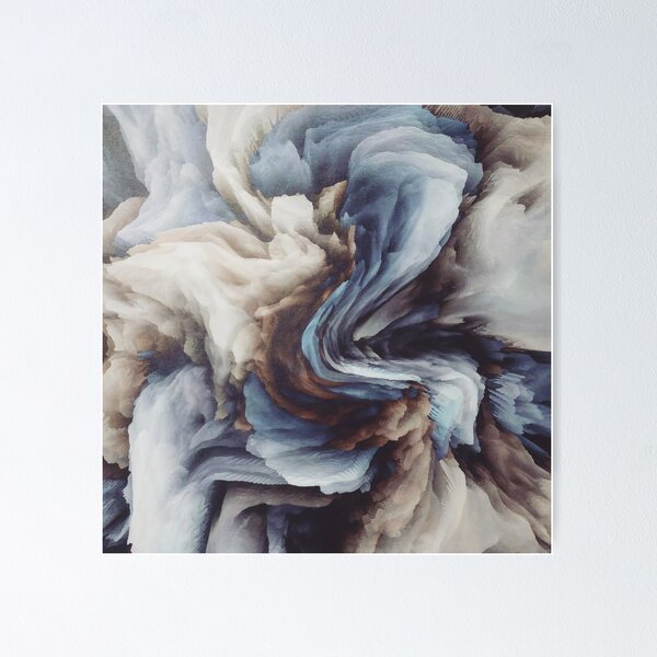Item preview, Blue Grey White Art designed and sold by BEyourself be.